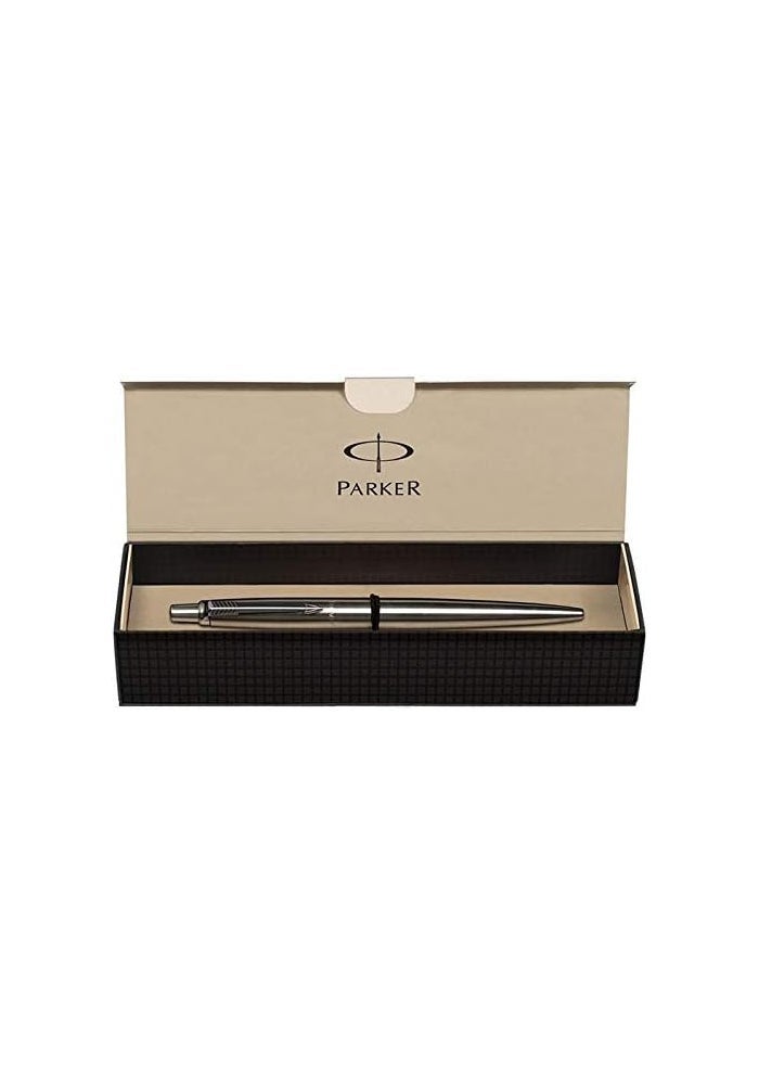 Parker Jotter Executive Pen Stainless Steel with Gold Trim - Blue Ink, Medium Ballpoint - Image 2